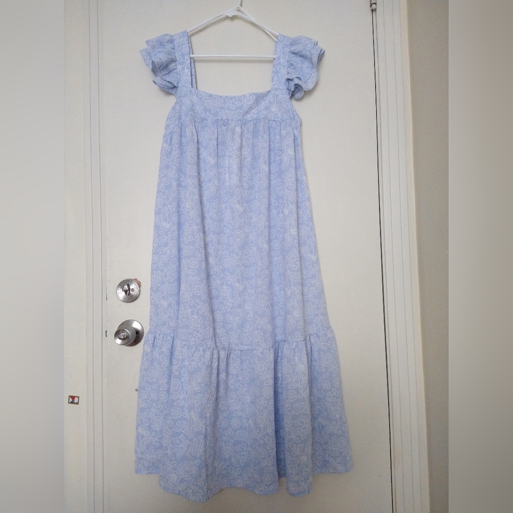 By the River Midi Flutter Sleeve Floral Dress NWT - Picture 2 of 10